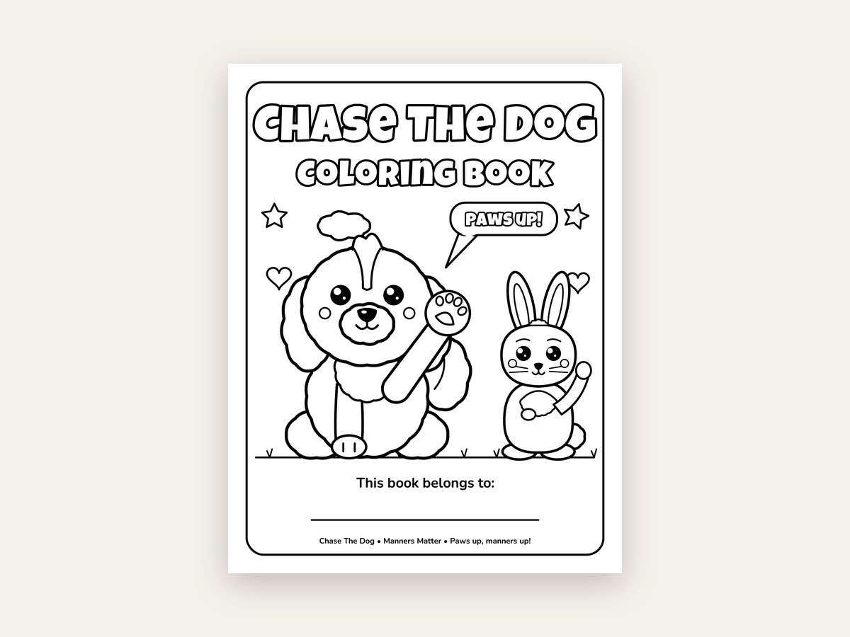Chase The Dog Coloring Book cover page
